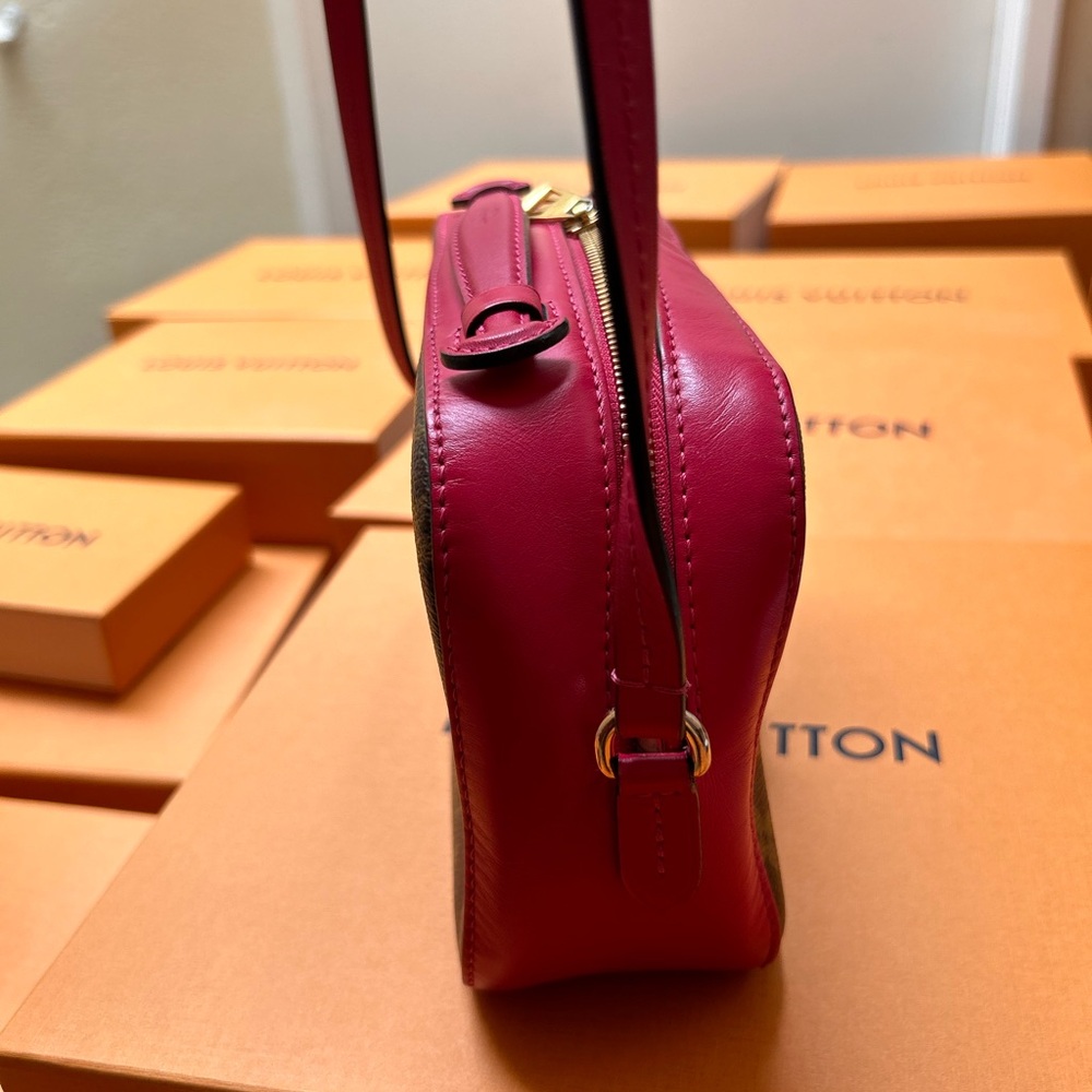 Louis Vuitton Brown and Red Crossbody Bag with Monogram Canvas - Picture 6 of 8